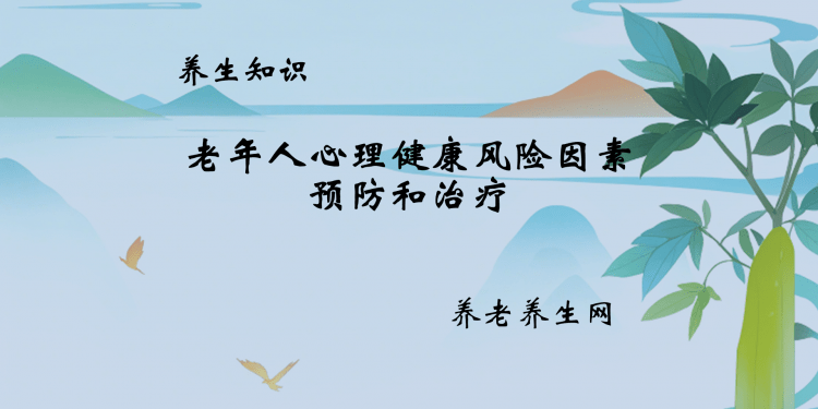 老年人心理健康风险因素、预防和治疗