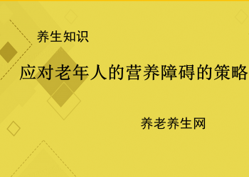 应对老年人的营养障碍的策略