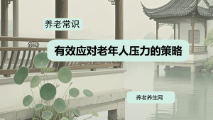 有效应对老年人压力的策略