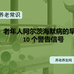 老年人阿尔茨海默病的早期 10 个警告信号