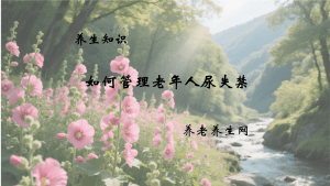 如何管理老年人尿失禁