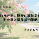 钠与老年人健康：高钠危害、安全摄入量及减钠策略