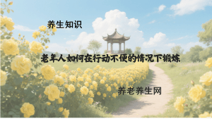 老年人如何在行动不便的情况下锻炼