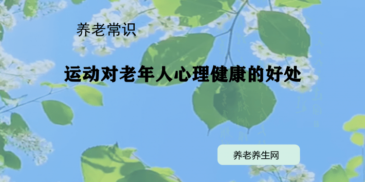 运动对老年人心理健康的好处