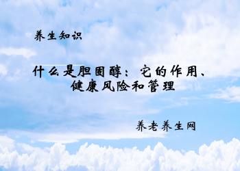 什么是胆固醇：它的作用、健康风险和管理