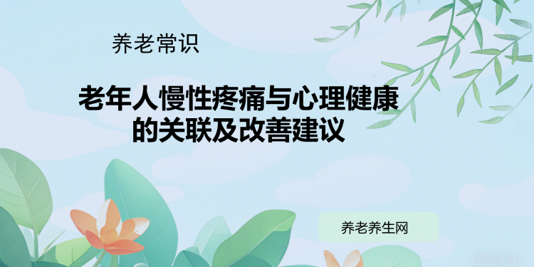 老年人慢性疼痛与心理健康的关联及改善建议，比例 「16:9」