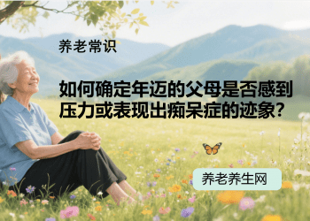 如何确定年迈的父母是否感到压力或表现出痴呆症的迹象？